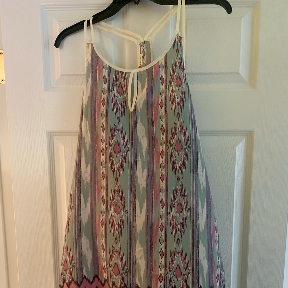 Shift printed mini dress